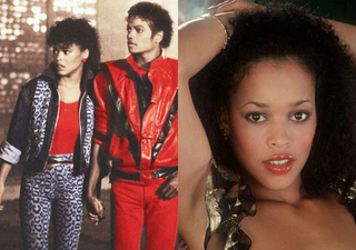 Ola Ray with Jackson in "Thriller" (Epic Records); Ola Ray in Playboy magazine (Playboy)